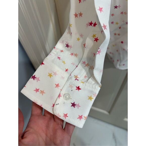 Rails 100% silk button down women’s shirt star print - Picture 4 of 8